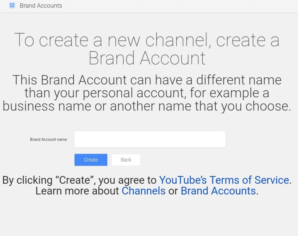 Create Your New Brand Account